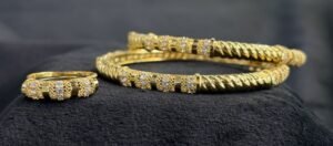 سوار ذهب عيار 21 تقليدي كويتي – Kuwaiti Style Gold Bangle 21KT
